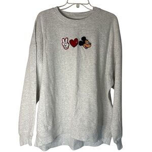Peace, Love, Mickey RARE sold out sweatshirt EUC SIZE XL H-8